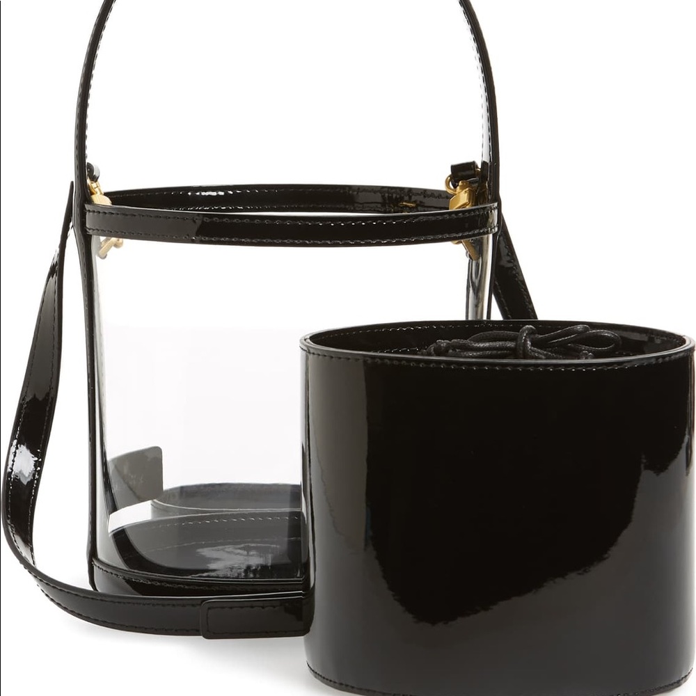 Staud Bissett bucket bag black/PVC, new with tags